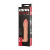Телесная насадка-удлинитель Extension sleeve с подхватом - 17 см. - Sitabella - в Курске купить с доставкой