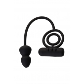 Чёрное эрекционное кольцо с вибропулькой и анальным хвостом - Erotist Adult Toys - в Курске купить с доставкой