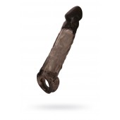 Чёрная насадка на пенис Tс подхватом - 19,5 см. - ToyFa - в Курске купить с доставкой