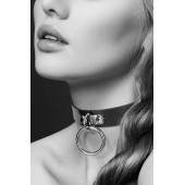 Узенький ошейник из полиуретана с кольцом - Bijoux Pour Toi - купить с доставкой в Курске