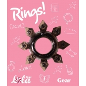 Чёрное эрекционное кольцо Rings Gear - Lola Games - в Курске купить с доставкой