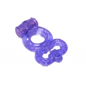 Фиолетовое эрекционное кольцо Rings Treadle с подхватом - Lola Games - в Курске купить с доставкой