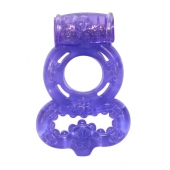 Фиолетовое эрекционное кольцо Rings Treadle с подхватом - Lola Games - в Курске купить с доставкой