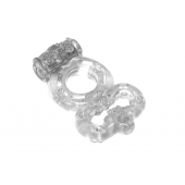 Прозрачное эрекционное кольцо Rings Treadle с подхватом - Lola Games - в Курске купить с доставкой