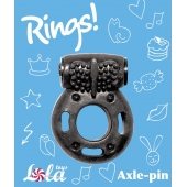 Черное эрекционное кольцо с вибрацией Rings Axle-pin - Lola Games - в Курске купить с доставкой