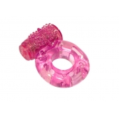 Розовое эрекционное кольцо с вибрацией Rings Axle-pin - Lola Games - в Курске купить с доставкой