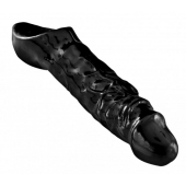 Чёрная увеличивающая насадка на член Mamba Cock Sheath Packaged - 16,5 см. - XR Brands - в Курске купить с доставкой