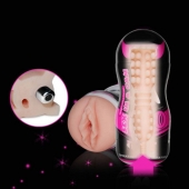 Мастурбатор-вагина Sex In A Can Vibra Vagina Tunnel - Lovetoy - в Курске купить с доставкой