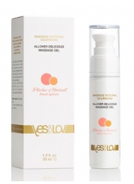 Универсальный массажный гель-смазка Allover Delicious Massage Gel с ароматом персика и аброкоса - 50 мл. - YESforLOV - купить с доставкой в Курске
