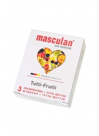 Жёлтые презервативы Masculan Ultra Tutti-Frutti с фруктовым ароматом - 3 шт. - Masculan - купить с доставкой в Курске