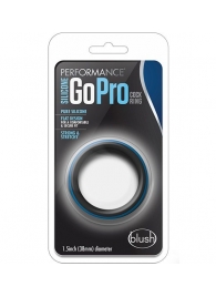 Черно-синее эрекционное кольцо Silicone Go Pro Cock Ring - Blush Novelties - в Курске купить с доставкой
