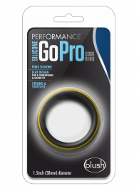 Черно-желтое силиконовое эрекционное кольцо Silicone Go Pro Cock Ring - Blush Novelties - в Курске купить с доставкой