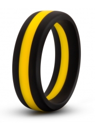 Черно-желтое силиконовое эрекционное кольцо Silicone Go Pro Cock Ring - Blush Novelties - в Курске купить с доставкой