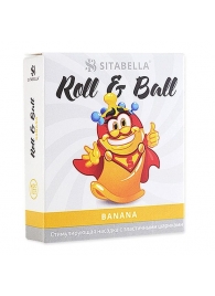 Стимулирующий презерватив-насадка Roll   Ball Banana - Sitabella - купить с доставкой в Курске