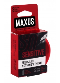 Ультратонкие презервативы в железном кейсе MAXUS Sensitive - 3 шт. - Maxus - купить с доставкой в Курске