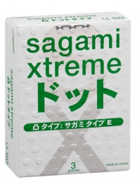 Презервативы Sagami Xtreme SUPER DOTS с точками - 3 шт. - Sagami - купить с доставкой в Курске