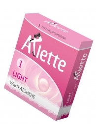 Ультратонкие презервативы Arlette Light - 3 шт. - Arlette - купить с доставкой в Курске