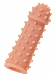 Телесная реалистичная насадка KOKOS Extreme Sleeve 03 с дополнительной стимуляцией - 12,7 см. - KOKOS - в Курске купить с доставкой