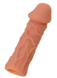 Телесная реалистичная насадка KOKOS Extreme Sleeve 05 с дополнительной стимуляцией - 12,7 см. - KOKOS - в Курске купить с доставкой
