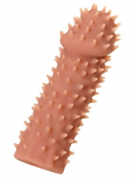 Телесная реалистичная насадка KOKOS Extreme Sleeve 07 с дополнительной стимуляцией - 12,7 см. - KOKOS - в Курске купить с доставкой