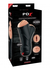 Мастурбатор в колбе с двумя тоннелями Double Penetration Vibrating Stroker - Pipedream - в Курске купить с доставкой