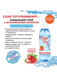 Очищающий спрей для игрушек CLEAR TOY Strawberry - 100 мл. - Биоритм - купить с доставкой в Курске