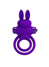 Фиолетовое эрекционное кольцо с вибростимуляцией клитора Vibrant Penis Ring III - Baile - в Курске купить с доставкой