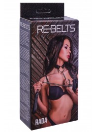 Черный поводок и чокер с кольцом Rada - Rebelts - купить с доставкой в Курске