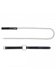 Черный поводок и чокер с кольцом Rada - Rebelts - купить с доставкой в Курске