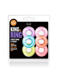 Набор из 6 эрекционных колец King of the Ring - Blush Novelties - в Курске купить с доставкой