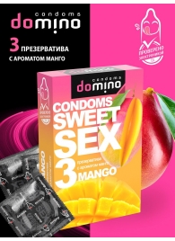 Презервативы для орального секса DOMINO Sweet Sex с ароматом манго - 3 шт. - Domino - купить с доставкой в Курске