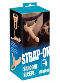 Силиконовый полый страпон на ремнях Silicone Strap-on - 16 см. - Orion - купить с доставкой в Курске