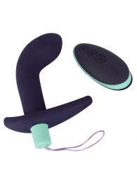 Темно-фиолетовый вибростимулятор простаты с пультом ДУ Remote Controlled Prostate Plug - Orion - в Курске купить с доставкой