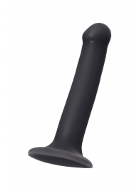 Черный фаллос на присоске Silicone Bendable Dildo M - 18 см. - Strap-on-me - купить с доставкой в Курске