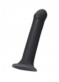 Черный фаллос на присоске Silicone Bendable Dildo L - 19 см. - Strap-on-me - купить с доставкой в Курске