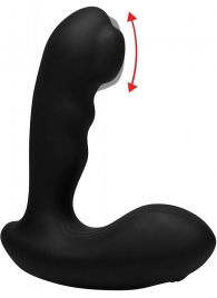 Черный стимулятор простаты Alpha-Pro 7X P-Milker Silicone Prostate Stimulator with Milking Bead - XR Brands - в Курске купить с доставкой