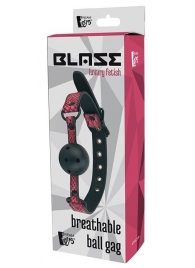 Черно-розовый кляп-шарик с отверстиями BALL GAG - Dream Toys - купить с доставкой в Курске