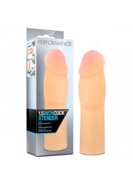 Телесная насадка-удлинитель на пенис PERFORMANCE 1.5INCH COCK XTENDER - 16 см. - Blush Novelties - в Курске купить с доставкой