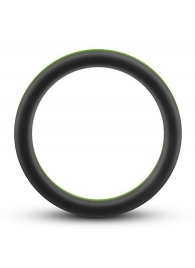 Черно-зеленое эрекционное кольцо Silicone Go Pro Cock Ring - Blush Novelties - в Курске купить с доставкой