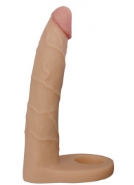 Телесная насадка-фаллоимитатор для двойного проникновения - 17 см. - Lovetoy - купить с доставкой в Курске