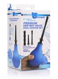 Анальный душ с 3 насадками Premium One-way Valve Anal Douche Set - XR Brands - купить с доставкой в Курске