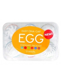 Набор из 6 мастурбаторов Tenga EGG Easy Beat с различным рельефом - Tenga - в Курске купить с доставкой