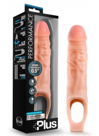 Телесный реалистичный фаллоудлинитель 9 Inch Silicone Cock Sheath Penis Extender - 22,86 см. - Blush Novelties - в Курске купить с доставкой