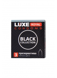 Черные презервативы LUXE Royal Black Collection - 3 шт. - Luxe - купить с доставкой в Курске