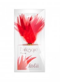 Красный перьевой тиклер Plume - 23 см. - Lola Lingerie - купить с доставкой в Курске