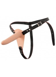 Телесный поясной страпон с вибрацией Vibrating Strap-On - 15,7 см. - Orion - купить с доставкой в Курске