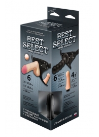 Черный пояс для женщин BEST SELECT с 3 насадками - LOVETOY (А-Полимер) - купить с доставкой в Курске