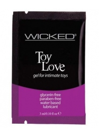 Лубрикант на водной основе для использования с игрушками WICKED Toy Love - 3 мл. - Wicked - купить с доставкой в Курске