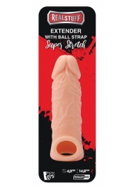 Телесная насадка EXTENDER WITH BALL STRAP 5.5 - 14 см. - Dream Toys - в Курске купить с доставкой