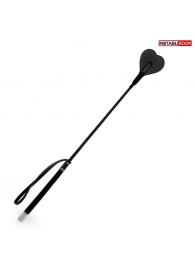 Черный стек с наконечником-сердечком - 54 см. - Notabu - купить с доставкой в Курске